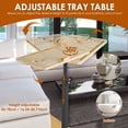thumbnail image 3 of NUAHRHY Table d'Appoint de Canapé Rotative à 360° Table d'Appoint de Canapé Réglable en Hauteur Table d'Appoint de Canapé Stable avec Fentes pour Téléphone et Tablette Table Multifonctionnelle pour Téléviseur pour Petits Espaces, 3 of 7