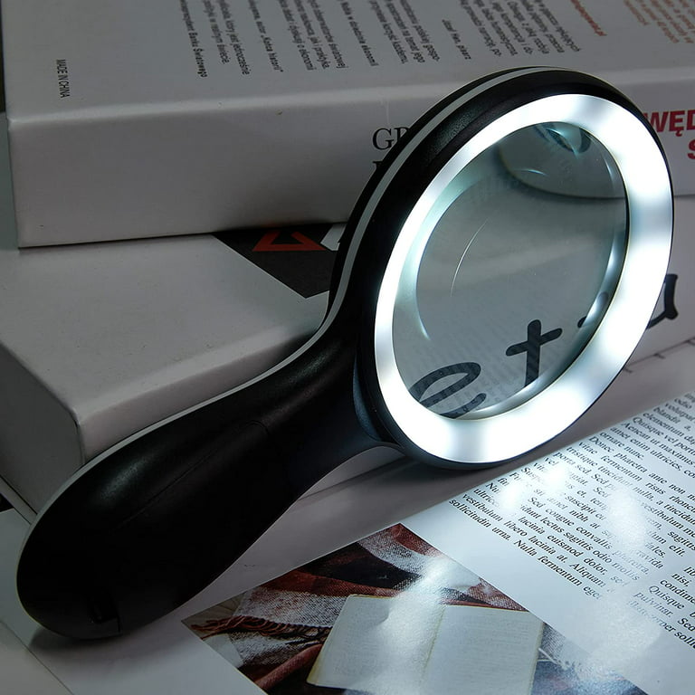 Handheld Magnifying Glass With Reading Light – The Spinster