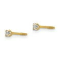 thumbnail image 2 of 14K Yellow Gold Madi K 2.25mm CZ Baby Earrings, 2 of 2