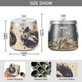 thumbnail image 2 of Yayeee Ashtray with Lid for Cigarette Smokeless Stainless Steel Home Ash Holder, Beige Record, 2 of 7