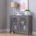 thumbnail image 5 of Furniture of America Astro Wood 2-Shelf Accent Cabinet in Distressed Gray, 5 of 7