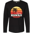thumbnail image 3 of Inktastic Kauai Hawaii Retro Sunset Long Sleeve T-Shirt, 3 of 5