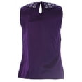 thumbnail image 2 of BODEN Women's Embellished Collar Top US Sz 2 Dark Purple, 2 of 2