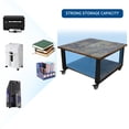 thumbnail image 3 of Natwind 2 Tier Laser Printer Stand,Large Printer Table Copier Stand Under Desk,Heavy Duty Rolling Cart with Paper Storage Shelf,Printer Holder on Wheels for Home Office (Retro), 3 of 8