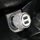 thumbnail image 1 of Bling-cargador USB para coche, adaptador rápido de doble puerto, 5V, 2.1A, rosa, decoración de coche, estilo de coche, accesorios de coche, Interior para mujer, nuevo, 1 of 4