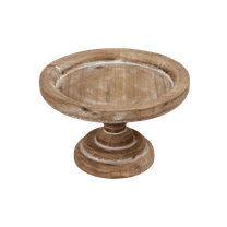 SOFE 11" Rustic Cake Stand, Round Vintage Cup Cake Stand, Natural Wood Cake Stand with Pedestal Dessert Display, Farmhouse Cake Holder Perfect for Weddings, Birthdays and Country Decor
