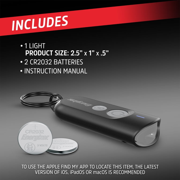 Energizer Apple Find My Key Tracker Keychain LED Light Everyday