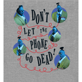 thumbnail image 2 of Beetlejuice Beetlejuice Don't Let The Phone Go Dead Heather Gray Adult Crew Neck Long Sleeve Tee-Small, 2 of 3