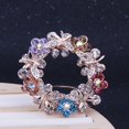 thumbnail image 1 of T-shirt Fixed Fastener Knotted Button Pin Scarf Brooches Crystal Silk Scarf Buckle Brooch Shawl Ring Clip Scarves Accessories, 1 of 4