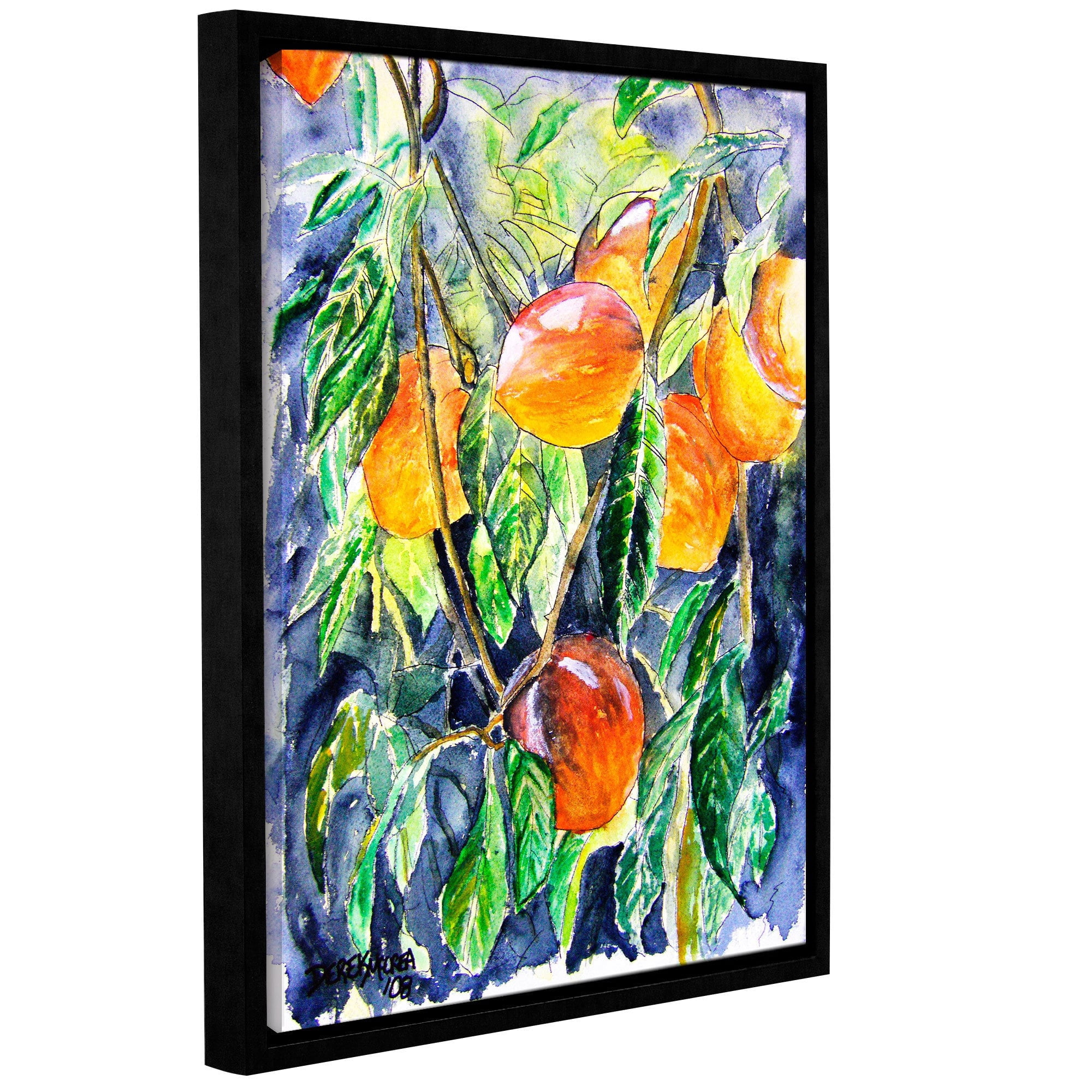 ArtWall Derek Mccrea "Peaches" Gallery-wrapped Floater-framed Canvas