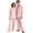 Pink(Solid), variant on Matching Pajamas for Couples Button Down Solid His and Hers Pajamas Sets Sleepwear Long Sleeve Soft Loungewear 2 Pcs Pj Set Red XXXL
