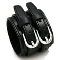 thumbnail image 1 of Pulsera de cuero personalizada estilo punk de línea de automóviles de joyería europea y americana Pulsera de cuero simple y ancha de doble capa para hombres, 1 of 5