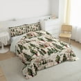thumbnail image 3 of Feelyou Girly Green Tree Bedding Comforter Set, Rustic Winter Snowflake Twin Comforter Sets, Merry Christmas Theme Reversible Bedding Set, Ultra Soft Home Decor, 2pcs, 3 of 8
