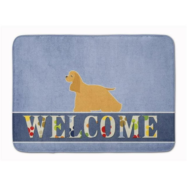 Carolines Treasures BB5490RUG Cocker Spaniel Welcome Machine Washable Memory Foam Mat