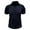 Blue, variant on Wyobmus Shirts for Men Stretch Quick Dry Turndown Collar Moisture Wicking Short Sleeve Tee Shirts with Pocket Black