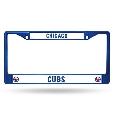 Blue License Plate - Rico MLB Chicago Cubs Blue Chrome License Plate Frame
