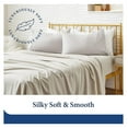 thumbnail image 2 of KriKac Luxury Bamboo Sheets - Blend of Rayon Derived from Bamboo - Cooling & Breathable, Silky Soft, 16-Inch Deep Pockets - 4-Piece Bedding Set - King, White, 2 of 7