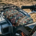 thumbnail image 3 of Uorisanigo ATV Seat Cover, Breathable Ethnic Navajo Motorcycle Seat Cushion Covers for Comfortable Long-Distance Riding Easy to Install and Clean Compatible with Most ATV, 3 of 7