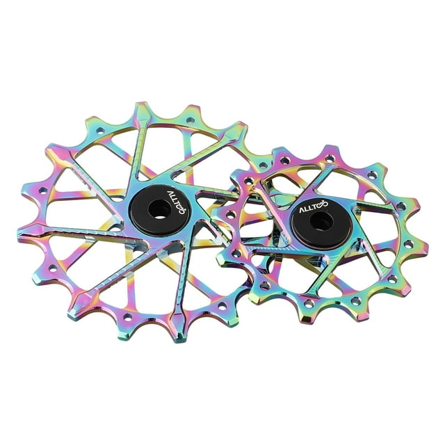 2Pcs Bike Rear Derailleur Pulley Wheels 12T+16T Pottery Ball Bearing For Sram Rainbow Shenzhuyue