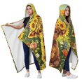 thumbnail image 2 of Cute Highland Cow Wearable Blanket Hoodies for Women Men Adults Highland Cow Lovers Cozy Plush Floral Highland Cows Hooded Blankets for Travel Camping Decor Birthday Gifts 50X60 Inch, 2 of 5