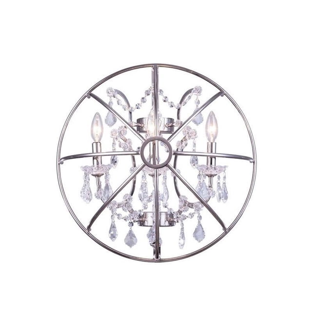 Elegant Lighting Geneva 21" 3 Light Royal Crystal Wall Sconce