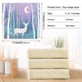 thumbnail image 6 of Yayeee 6 Pack Kitchen Dish Cloths Set for Washing Soft Drying Absorbent Microfiber Towels, Purple Night Deer, 6 of 9