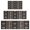 Brown Striped Geometric, variant on Brown Triangular Geometric Pattern Kitchen Rugs Sets Of 3,Kitchen Runner Rugs Non Skid Washable,Decorative Kitchen Floor Mats for Kitchen,Sink,Laundry,17"x30" 17"x47" 17"x59"
