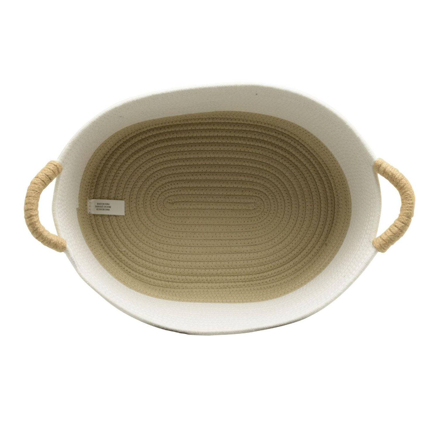 Panier de rangement en corde de coton, thème animal de compagnie avec image de jouets en forme d'os de chien