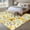 Yellow, variant on Area Rug for Living Room, Abstract Botanical Non-Slip Indoor Large Carpet for Bedroom/Dining Room, Vintage Yellow Green Flower Leaf Plant Washable Low-Profile Rectangle Floor Runner Rugs - 5 x 7 Ft