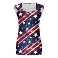 thumbnail image 4 of IDOCLOTHES USA Flag Tank Tops Women American Flag Sleeveless Shirt Patriotic Tank Top 4th of July V Neck Summer Vest Tees Blue, XXL, 4 of 4
