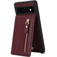 thumbnail image 5 of for Google Pixel 7a Case with Card Holder for Women,Pixel 7a Phone Case Wallet with Strap Credit Card Slots Crossbody with Kickstand Zipper Shockproof Case for Pixel 7a - Red Wine, 5 of 12