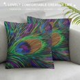 thumbnail image 3 of Creowell  Throw Pillow Cover Peacock Feathers Animal Wild Colorful Abstract Painting Elegant Rectangular Throw Pillow Covers for Couch Sofa Home Decor，Multi-Size, 3 of 5