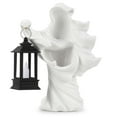 thumbnail image 3 of Gustave Halloween Hell Messenger Lantern Faceless Witch Resin Sculpture with LED Lantern Scary Ghost Statue Candle Light for Home Party Decoration "White", 3 of 9