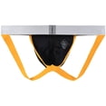 thumbnail image 3 of Men's Nylon Stretch Comfortable Thong Underwear, Orange, 1-Pack, M, 3 of 6
