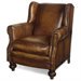thumbnail image 2 of Handcrafted Brown Leather Library Chair with Nailhead Trim, 2 of 2