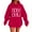 Red-C, variant on Tbopshirt Hoodies for Women Plus Size Oversized Valentine's Day Casual Round Neck Long Sleeve Pullover with Front Pocket and Drawstring Sweatshirt Red,L