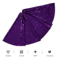 thumbnail image 4 of Washranp 24/35inch Sequin Christmas Tree Skirt,Vibrant Color Xmas Tree Mat for Christmas Holiday Party Decorations, 4 of 5