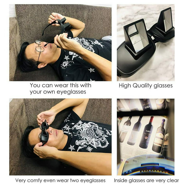 Rebussin Bed Prism Glasses Lazy Reading Glasses 90 ° Degree Glasses Lying  Watching TV Glasses Enjoy Your Reading Time