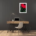 thumbnail image 3 of Berzel, Erin 13x18 White Modern Wood Framed Museum Art Print Titled - Red Gerbera Daisy, 3 of 4
