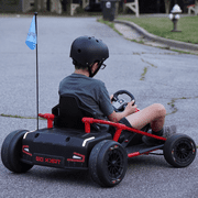 Joyracer 24V 14Ah Kids Electric Go Kart with Remote Control, 3 Speed Modes 5–10 MPH, 2 * 200W Motors, Metal Frame Ride on Toys Drift Kart for Big Kids, Music & Bluetooth, Black