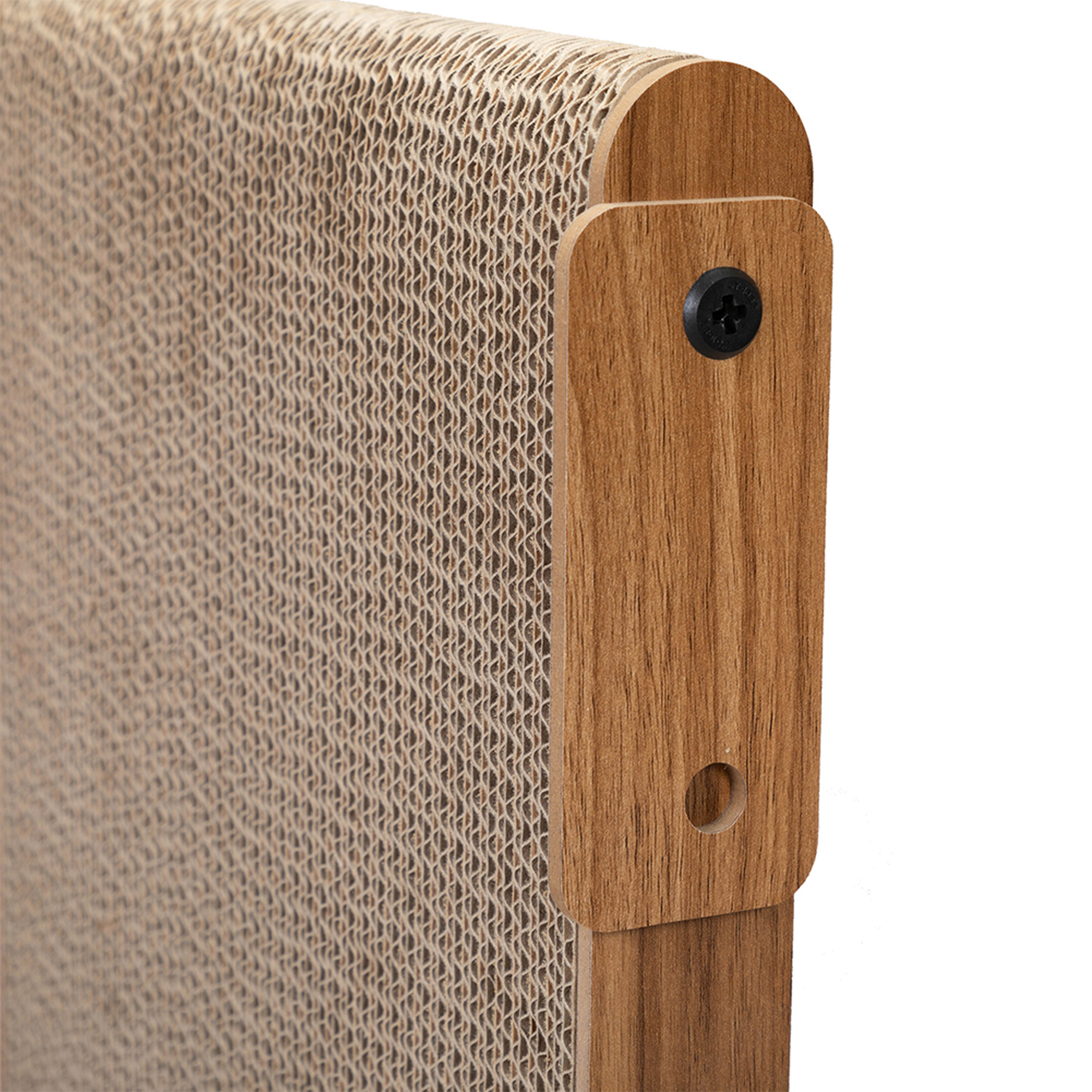 Kadyn 23" Cat Scratching Pads Toy for Adult Cats, Cat Scratcher Cardboard Furniture Lounge, Scratch Pad with Catnip, Cat Bed for House, Brown