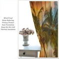 thumbnail image 4 of Tropical Beach Curtains, Ocean Beachy Sunset Palm Tree Sea Seaside Landscape Rod Pocket Blackout Window Treatments for Living Room Bedroom, 84" W X 84" L, 4 of 6