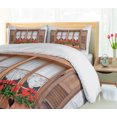 thumbnail image 5 of Ambesonne Boho Duvet Cover Sets, European Rustic Shutters, 2-King, Brown White Red, 5 of 7