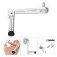 thumbnail image 4 of HINTRMENT Foldable Clothes Rack Hanger Hand Crank Silver Iron Plastic 1Pcs 11.8X3.0X2.9In, 4 of 8