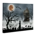 thumbnail image 3 of The Stupell Home Decor Collection Halloween Witch Silhouette in Full Moon Haunted House Scene XXL Stretched Canvas Wall Art, 30 x 1.5 x 40, 3 of 8