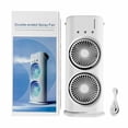 thumbnail image 1 of Humidificador Aire Ventilador Portátil Acondicionado USB Recargable 2000mAh Doble Cabezal, 1 of 9