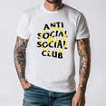 thumbnail image 1 of Anti Social Social Club x Fragment Yellow Bolt Tee, 1 of 4