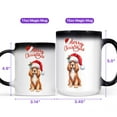 thumbnail image 4 of Merry Christmas Cocker Spaniel Santa Hat Xmas Tree Winter Holiday Heat Color Changing Mug Cockers Dog Lover Gifts Magic Coffee Mug - 01013, 4 of 4