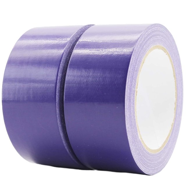 czcpp-2 Pack Ruban Adhésif Usage Intensif, Épaisseur 7,5 Mil, 2 Pouces x 30 Yards, Flexible, Sans Résidu, Imperméable et Résistant aux Déchirures à la Main, Multi-Usage pour Intérieur & Extérieur, Violet