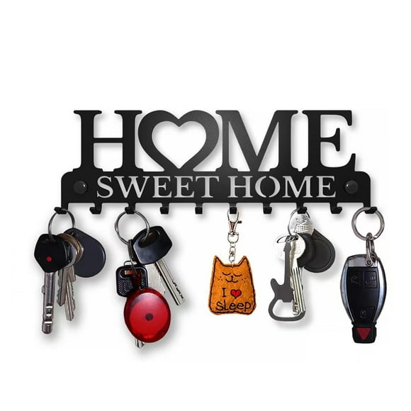 Wall key ring, key hook, decorative key holder, home decor, nice metal decoration for home, entrance, black